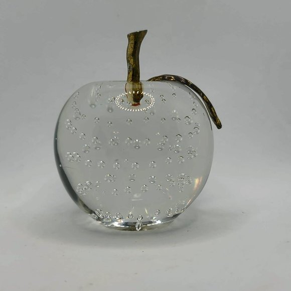Glass Apple Paperweight - Picture 2 of 6